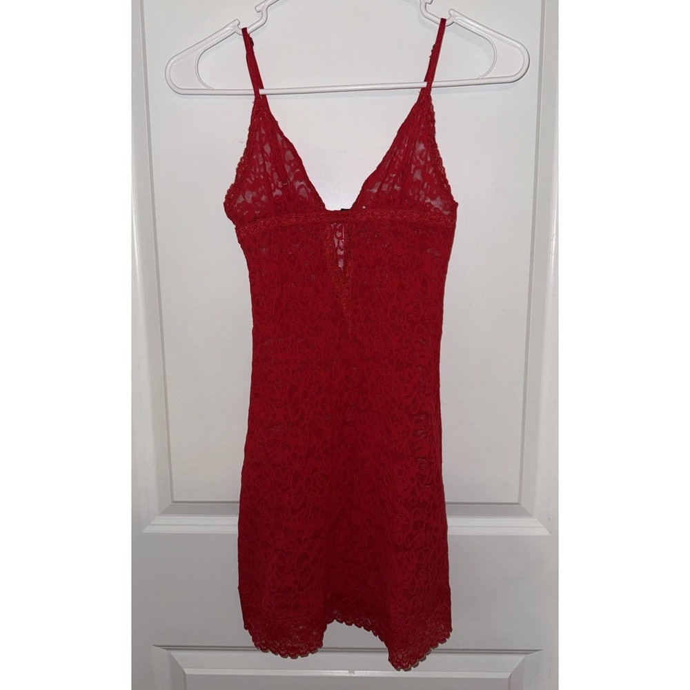 Victorias Secret Red The‎ Lacie Size Small Sexy Floral Baby Doll Gown